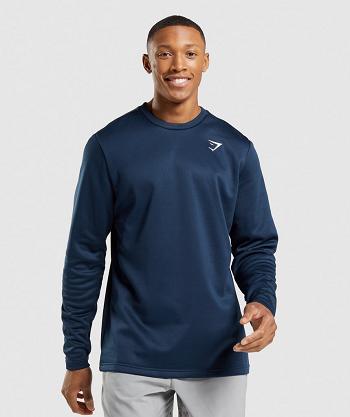 Accessories Gymshark Arrival Crew Sweatshirt Hombre Azul Marino | MX_3503UZG