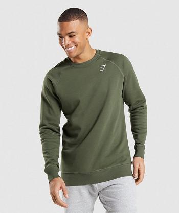 Accessories Gymshark Crest Sweatshirt Hombre Verde Oliva | MX_3526AHK