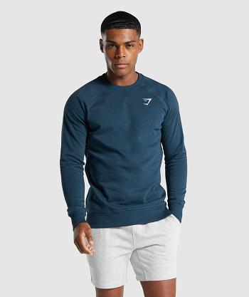 Accessories Gymshark Crest Sweatshirt Hombre Azul Marino | MX_3527SGL