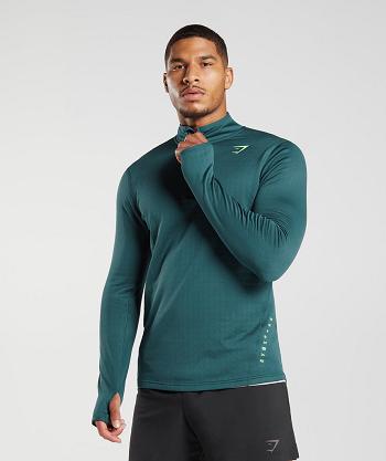 Accessories Gymshark Deporte 1/4 Zip Hombre Turquesa | MX_3511FDN