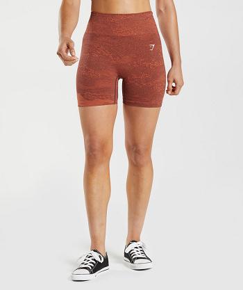 Bermudas Gymshark Adapt Camo Seamless Mujer Naranjas Rojos Rosas Marrom | MX_4613BEX