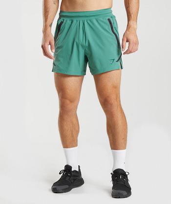 Bermudas Gymshark Apex 5" Perform Hombre Verdes | MX_3558PJJ