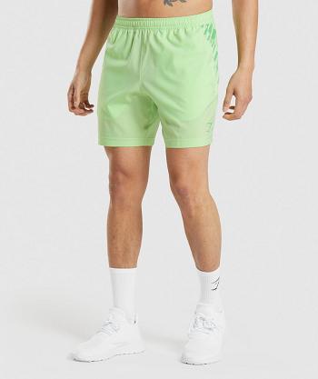 Bermudas Gymshark Deporte Stripe 7" Hombre Verdes | MX_3578AHK