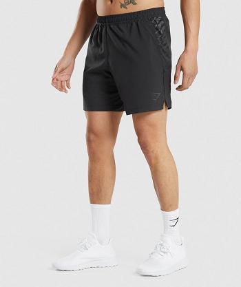 Bermudas Gymshark Deporte Stripe 7" Hombre Negros | MX_3616GSO