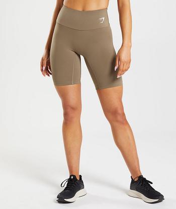 Bermudas Gymshark Entrenamiento Cycling Mujer Marrom | MX_4695EBC