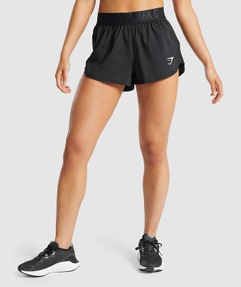 Bermudas Gymshark Entrenamiento Loose Fit Mujer Negros | MX_4629GSO