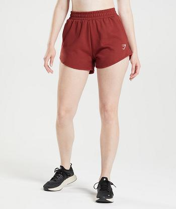 Bermudas Gymshark Entrenamiento Sweat Mujer Rojos | MX_4656GSO