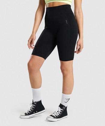 Bermudas Gymshark Flex Cycling Mujer Negros Grises | MX_4552GSO