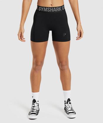 Bermudas Gymshark Flex Mujer Negros Grises | MX_4630HAP