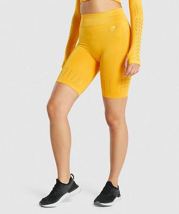 Bermudas Gymshark Glow Seamless Mujer Amarillos | MX_4573AHK