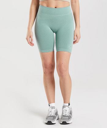 Bermudas Gymshark Pause Seamless Cycling Mujer Azules | MX_4638BEX