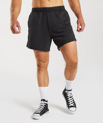 Bermudas Gymshark Power Washed 5" Hombre Negros | MX_3672LIS