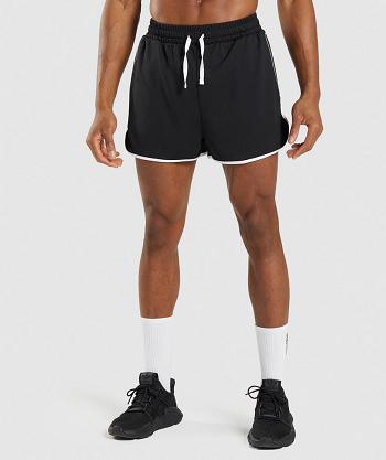 Bermudas Gymshark Recess 3" Hombre Negros Blancos | MX_3640FDN