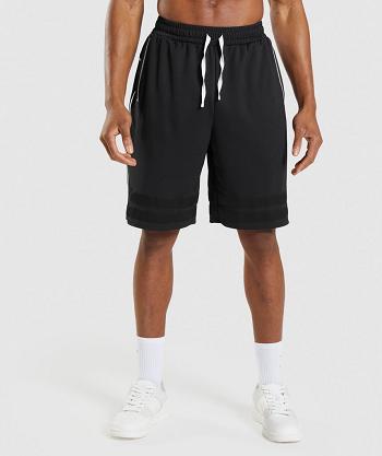 Bermudas Gymshark Recess Basketball Hombre Negros Blancos | MX_3559AHK