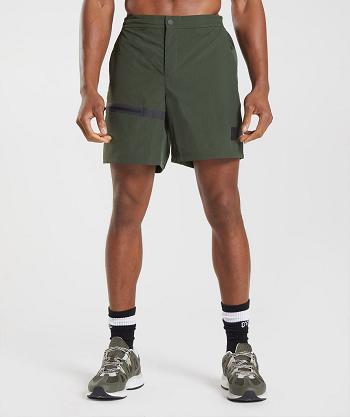 Bermudas Gymshark Retake Woven 7" Hombre Verde Oliva | MX_3561SGL