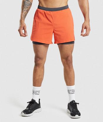 Bermudas Gymshark Speed Evolve 5" 2 In 1 Hombre Naranjas | MX_3560AHK