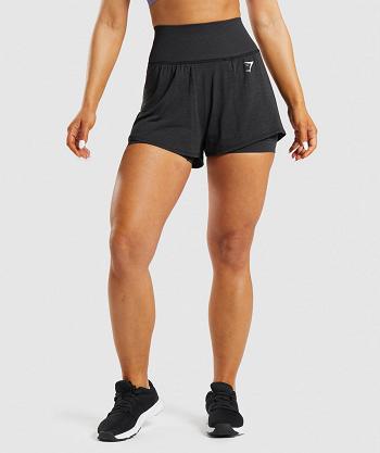 Bermudas Gymshark Vital Seamless 2.0 2-in-1 Mujer Negros | MX_4551FDN