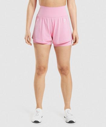 Bermudas Gymshark Vital Seamless 2.0 2-in-1 Mujer Rosas | MX_4554JPQ