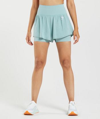 Bermudas Gymshark Vital Seamless 2.0 2-in-1 Mujer Azules | MX_4659KOR