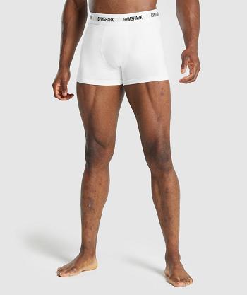 Boxer Gymshark Boxers 2pk Hombre Blancos | MX_2972YXF