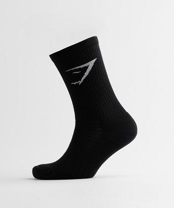 Calcetines Gymshark Crew 3pk Accessories Negros | MX_2801EBC