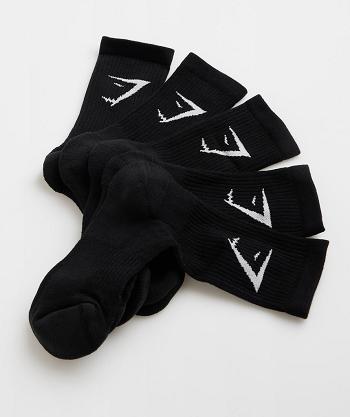 Calcetines Gymshark Crew 5pk Accessories Negros | MX_2798MQZ