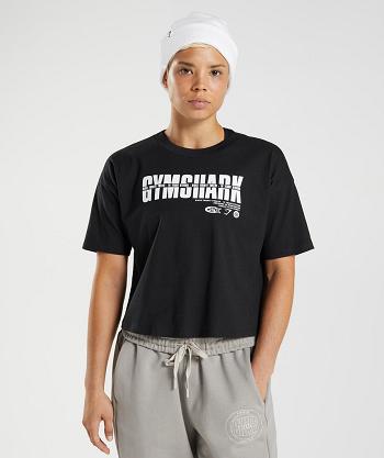 Camisa Recortada Gymshark Gs10 Year Mujer Negros | MX_4512QMA