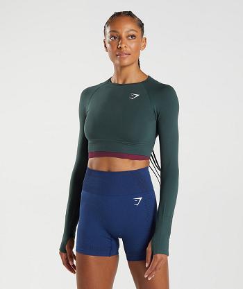 Camisa Recortada Gymshark Vital Seamless 2.0 Mujer Verdes | MX_4508VRW