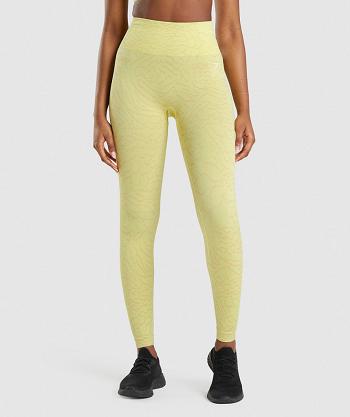 Leggins Gymshark Adapt Animal Seamless Mujer Amarillos | MX_4724DFM