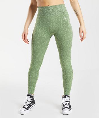 Leggins Gymshark Adapt Animal Seamless Mujer Verdes | MX_4856AHK