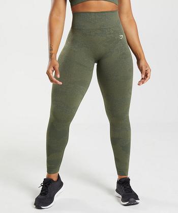 Leggins Gymshark Adapt Camo Seamless Mujer Verde Oliva Verde Oliva | MX_4779HAP