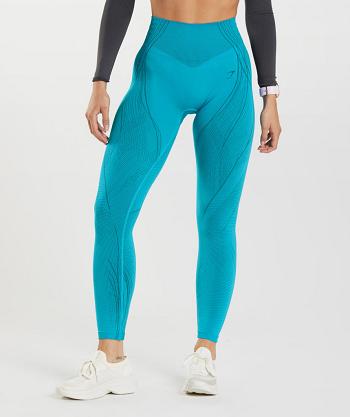 Leggins Gymshark Apex Seamless Mujer Grises Oscuro Azules Azules | MX_4836HAP