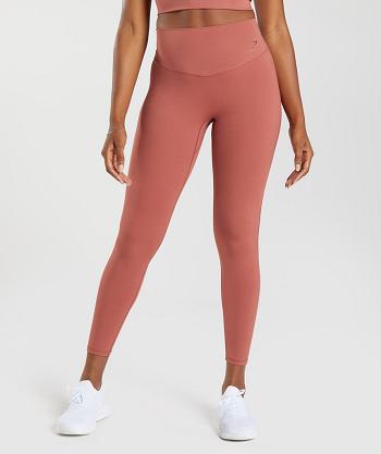 Leggins Gymshark Elevate Mujer Rosas Marrom | MX_4847QMA