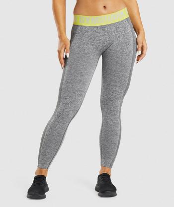 Leggins Gymshark Flex Low Rise Mujer Grises Amarillos | MX_4746WNB