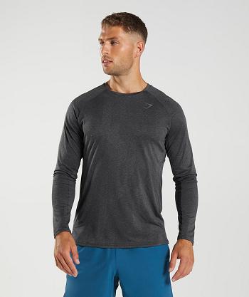 Long Sleeve Gymshark Apex Hombre Negros Grises | MX_3394WNB