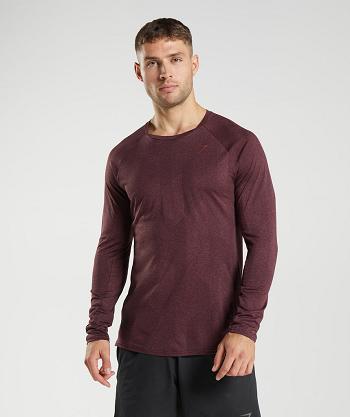 Long Sleeve Gymshark Apex Hombre Rosas Marrom | MX_3398YXF