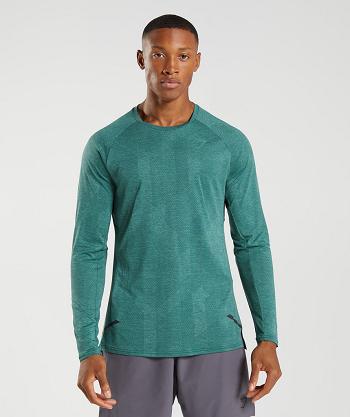 Long Sleeve Gymshark Apex Hombre Verdes Verdes | MX_3399UZG