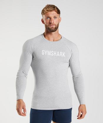 Long Sleeve Gymshark Apollo Hombre Grises Claro | MX_3369EBC