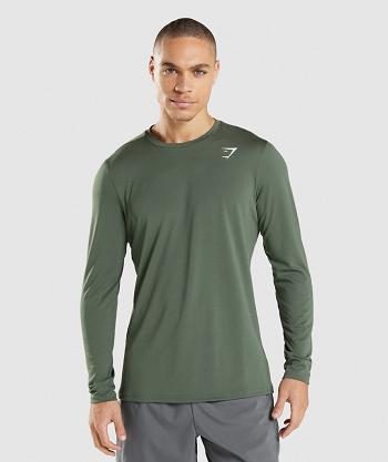 Long Sleeve Gymshark Arrival Hombre Verdes | MX_3387XYU