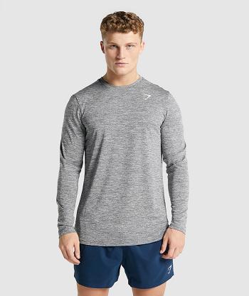 Long Sleeve Gymshark Arrival Marl Hombre Grises | MX_3384KOR