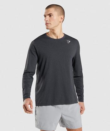 Long Sleeve Gymshark Arrival Seamless Hombre Negros | MX_3370RVD