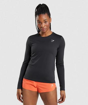 Long Sleeve Gymshark Entrenamiento Mujer Negros | MX_4277QMA