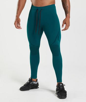 Mallas Gymshark 315 Seamless Hombre Turquesa Negros | MX_2923QMA