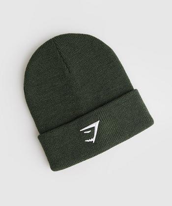 Sombreros Gymshark Sharkhead Beanie Accessories Verde Oliva | MX_2848VRW