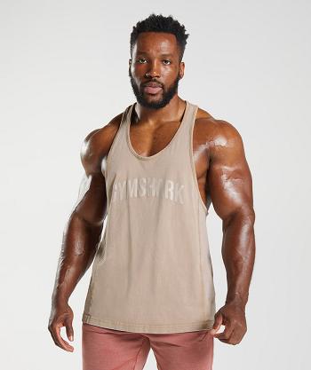 Stringers Gymshark Power Washed Hombre Marrom | MX_3349QMA