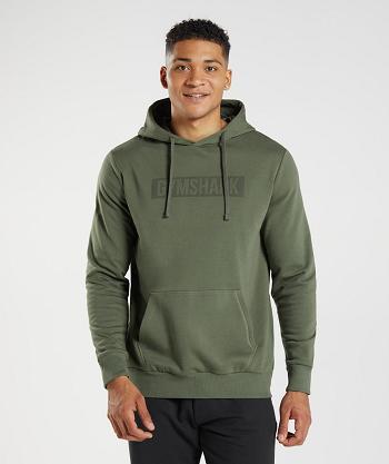 Sudadera Con Capucha Gymshark Block Hombre Verde Oliva | MX_3472QMA