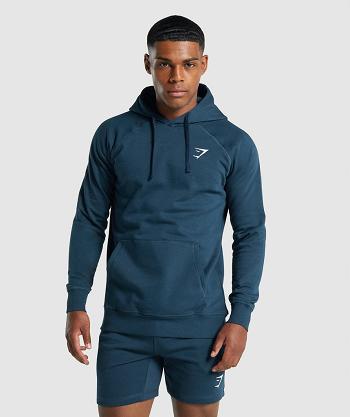 Sudadera Con Capucha Gymshark Crest Hombre Azul Marino | MX_3479HAP