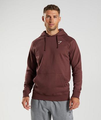 Sudadera Con Capucha Gymshark Crest Hombre Rosas Marrom | MX_3483DFM