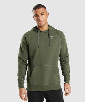 Sudadera Con Capucha Gymshark Crest Hombre Verde Oliva | MX_3485GSO