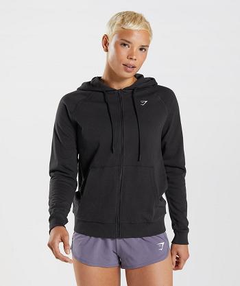 Sudadera Con Capucha Gymshark Entrenamiento Zip Mujer Negros | MX_4305WNB